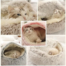 Winter Long Plush Cat Bed