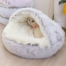 Winter Long Plush Cat Bed