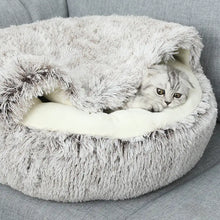 Winter Long Plush Cat Bed