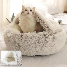 Winter Long Plush Cat Bed